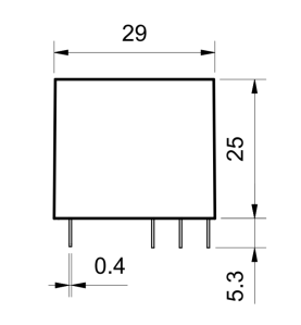 cotes dimensions mini relais finder