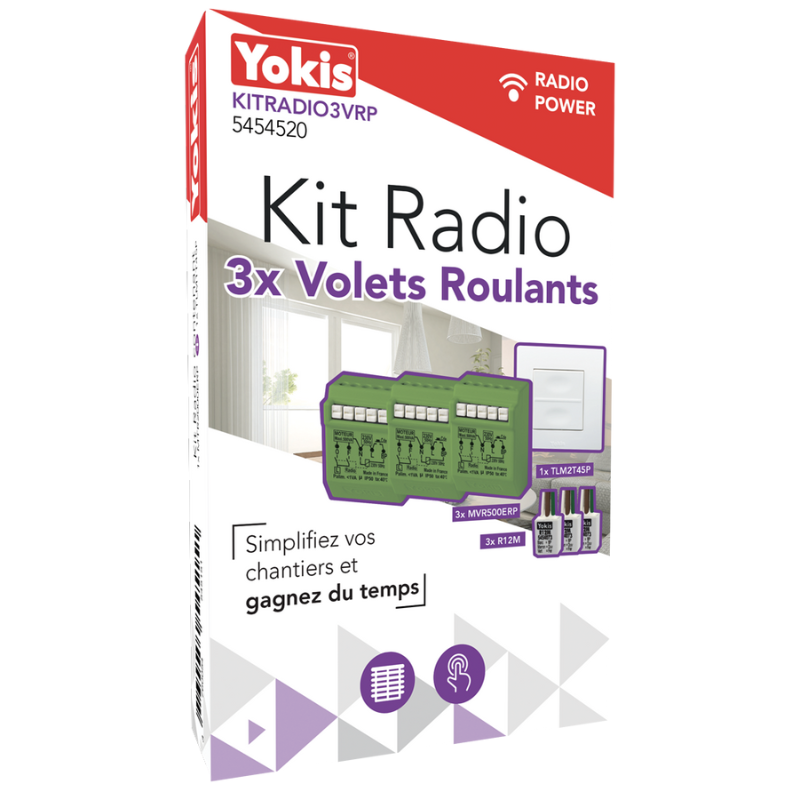 Kit modules et télécommande volet roulant 5454520 Radio Power