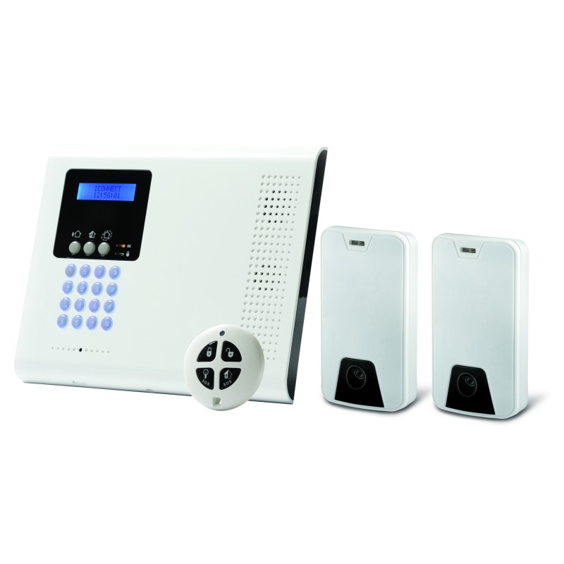 Kit Centrale iConnect 4G/IP avec 2 détecteurs IRP et une télécommande Confodis