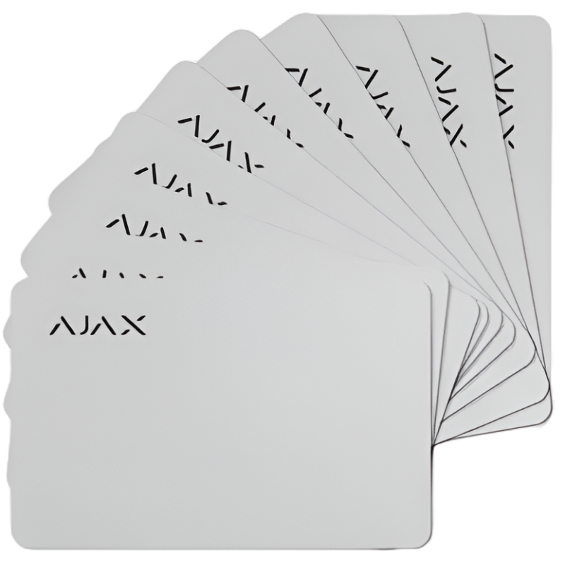 AJAX - Lot de 10 cartes Pass (blanches) Confodis