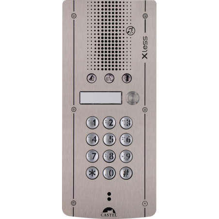 Interphone audio 1 bouton d'appel avec clavier Castel Xless - Confodis