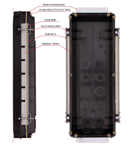 Kit griffes Castel Xless montage sur cloison BA13 - Confodis