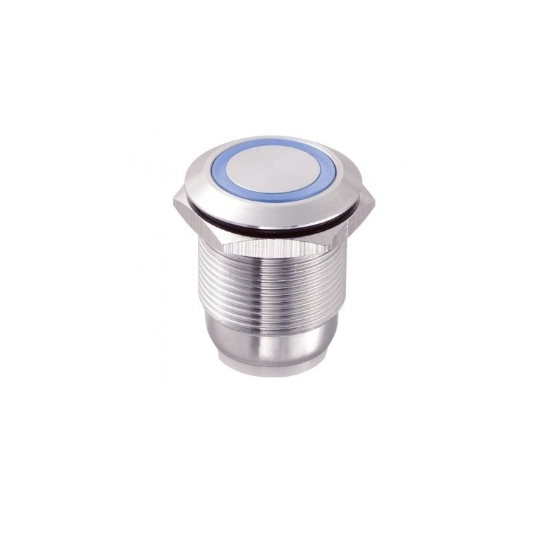 ELKA - Bouton poussoir inox LED bleu