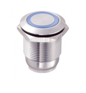 ELKA - Bouton poussoir inox LED bleu