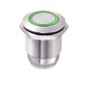 ELKA - Bouton poussoir inox LED vert