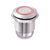 ELKA - Bouton poussoir inox LED rouge