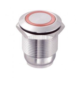 ELKA - Bouton poussoir inox LED rouge