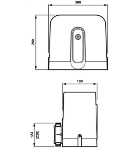 Schéma dimensions FAAC CYCLO | Confodis