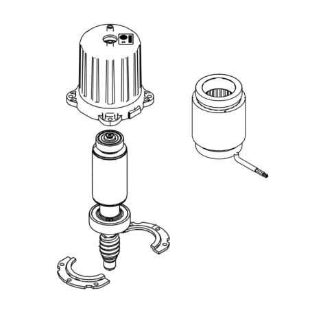 schéma groupe moteur FAAC 740 stator rotor | Confodis