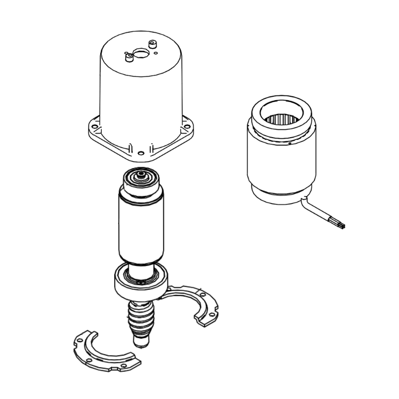 Groupe moteur 230V (stator et rotor) opérateur 741 |  Confodis